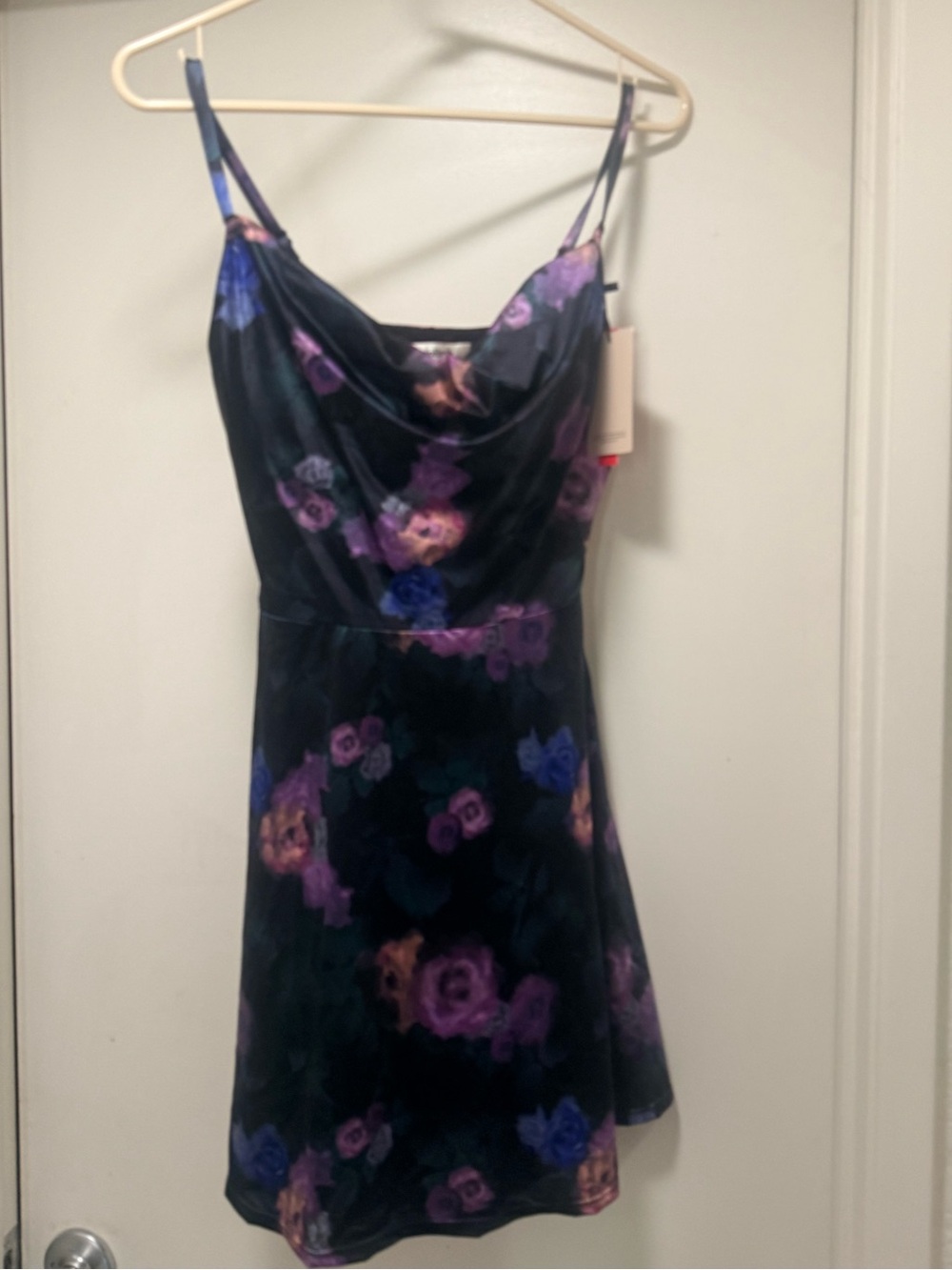 Popilush Shapewear Strappy Cowl Neck Tummy Control Flare Dress